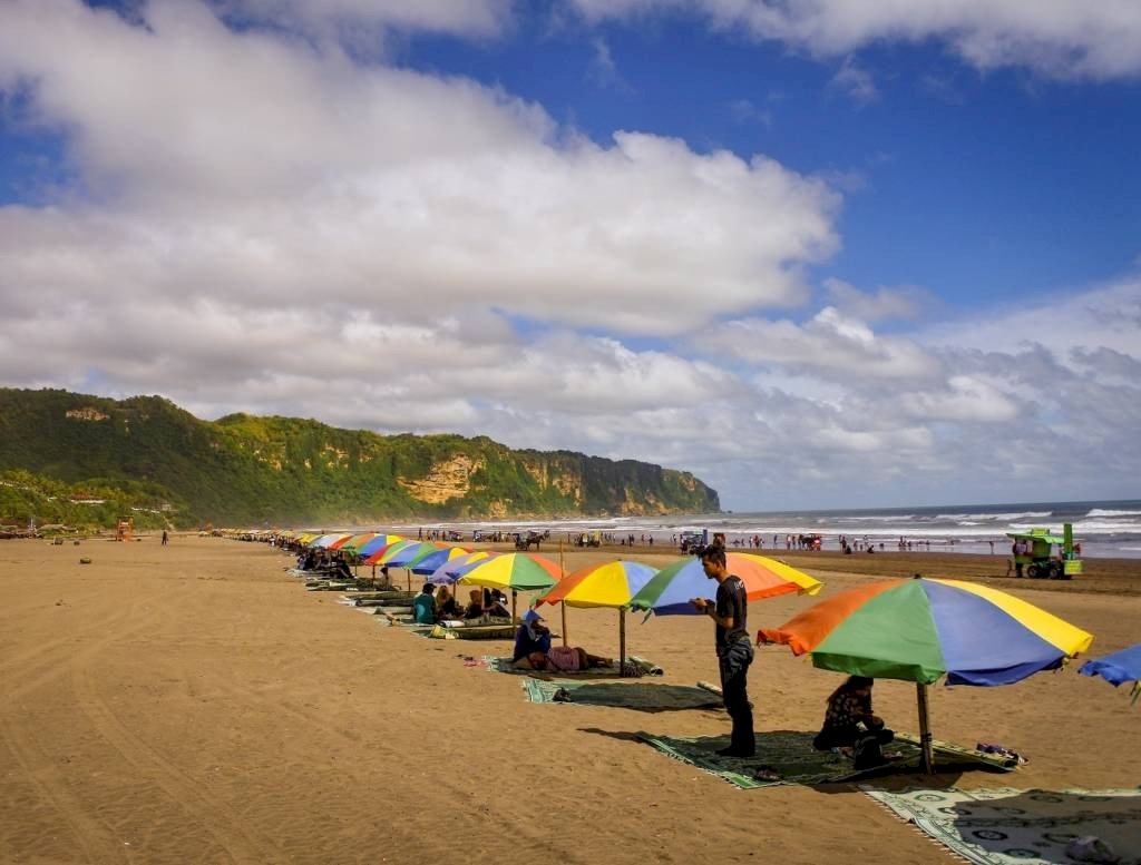 Obyek Wisata di Bantul akan Tetap Buka, Selama Masa Larangan Mudik 6-17 Mei 2021. Gambar : Pantai Parangtritis