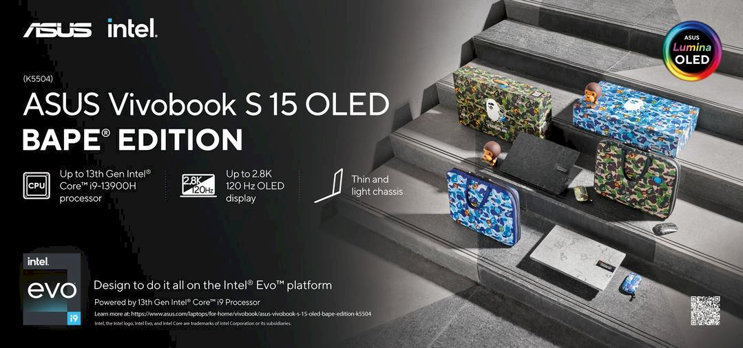 Vivobook S 15 OLED BAPE® Edition: Bukan Laptop Kolaborasi Biasa. Gambar : Vivobook S 15 OLED BAPE® Edition