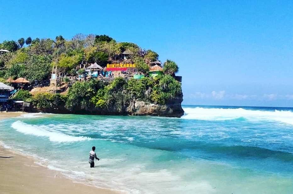 Wisatawan Luar DIY Dilarang Masuk Gunungkidul Tanpa Surat Bebas Covid-19. Gambar : Pantai Pulang Syawal, Tepus, Gunungkidul